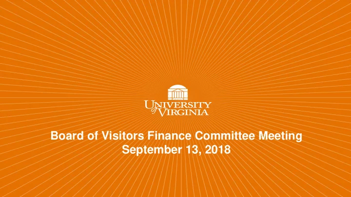 board of visitors finance committee meeting september 13