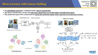 Meta-Learner with Linear Nulling  Jun Seo  Ph. D. Student  Jaekyun Moon  Professor  An embedding