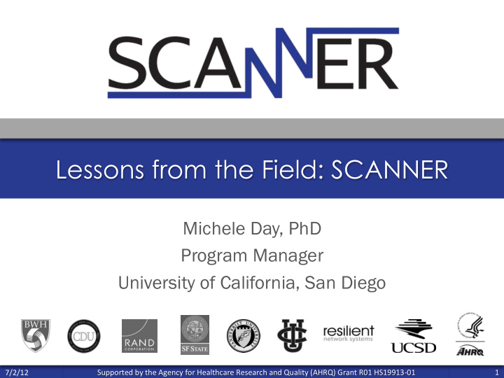 lessons from the field scanner