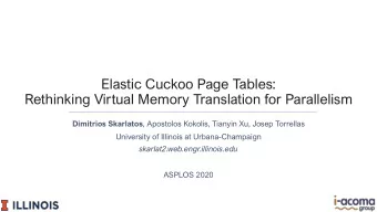 Elastic Cuckoo Page Tables:  Rethinking Virtual Memory Translation for Parallelism Dimitrios