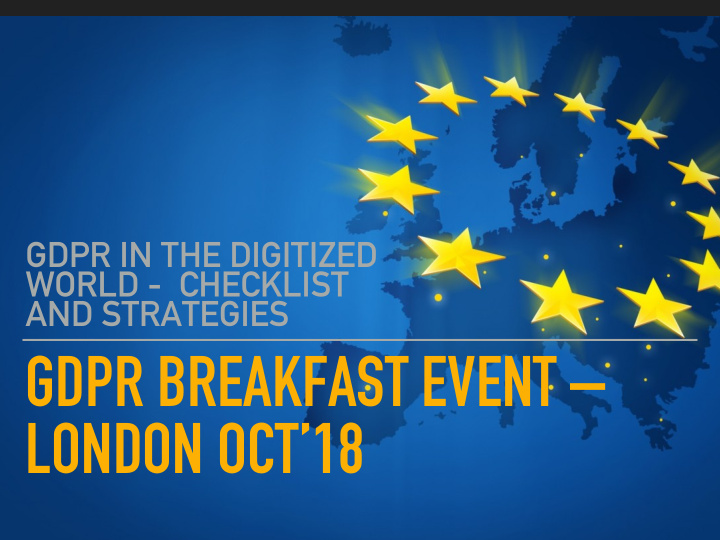 gdpr breakfast event london oct 18 about privacera