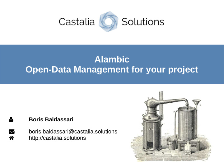 alambic open data management for your project
