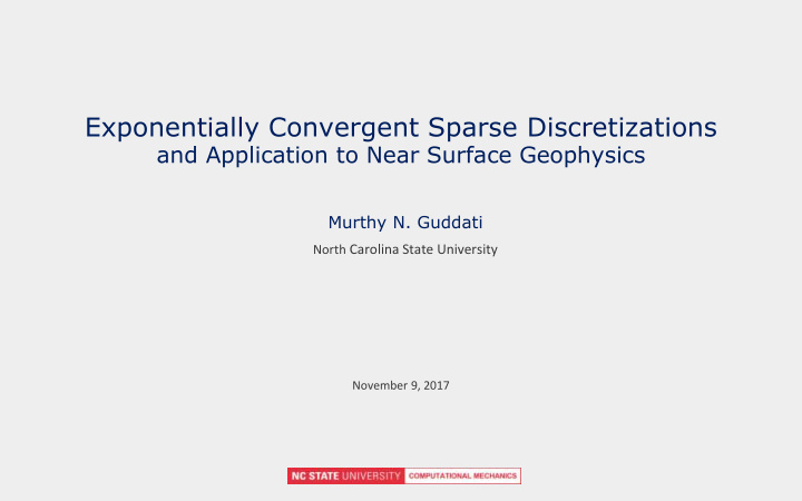 exponentially convergent sparse discretizations