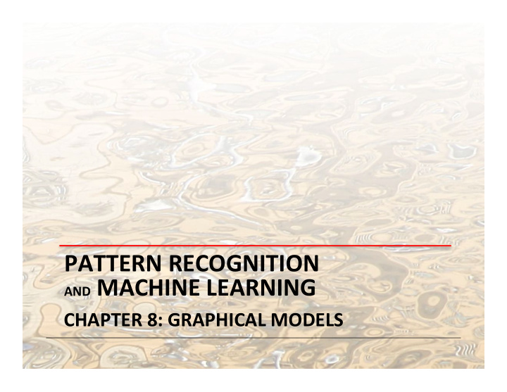 pattern recognition and machine learning