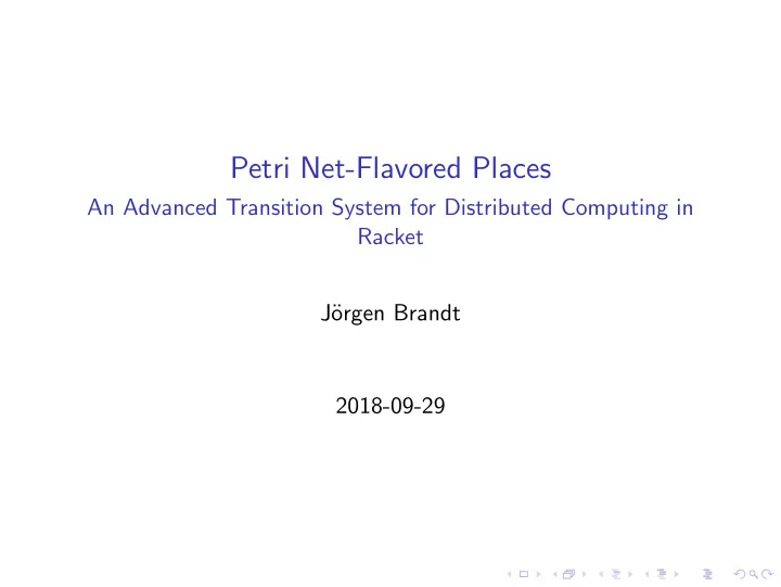 petri net flavored places