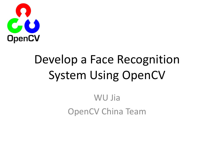 system using opencv