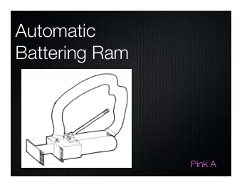 Automatic  Battering Ram  Pink A  Market  Number of fire stations in U.S  50,000  Estimated cost
