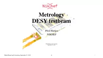 DESY testbeam  Fred Hartjes  NIKHEF  Nikhef/Bonn LepCol meeting  September 23, 2019  #