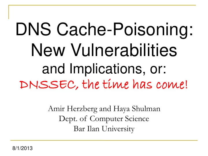 new vulnerabilities