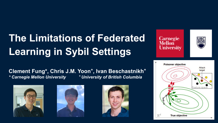 the limitations of federated learning in sybil settings