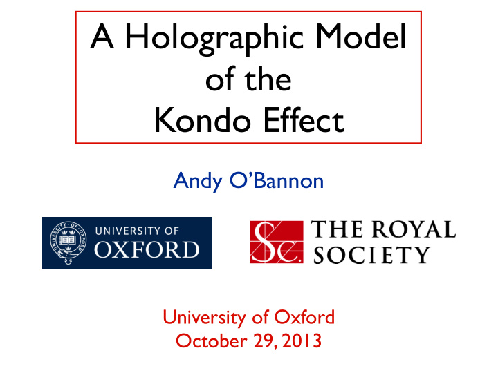 a holographic model of the kondo effect