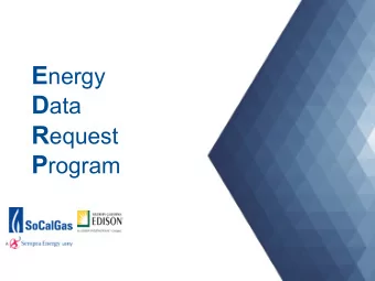 This  presenta,on  is  on  behalf  of      SoCalGas  and  Southern