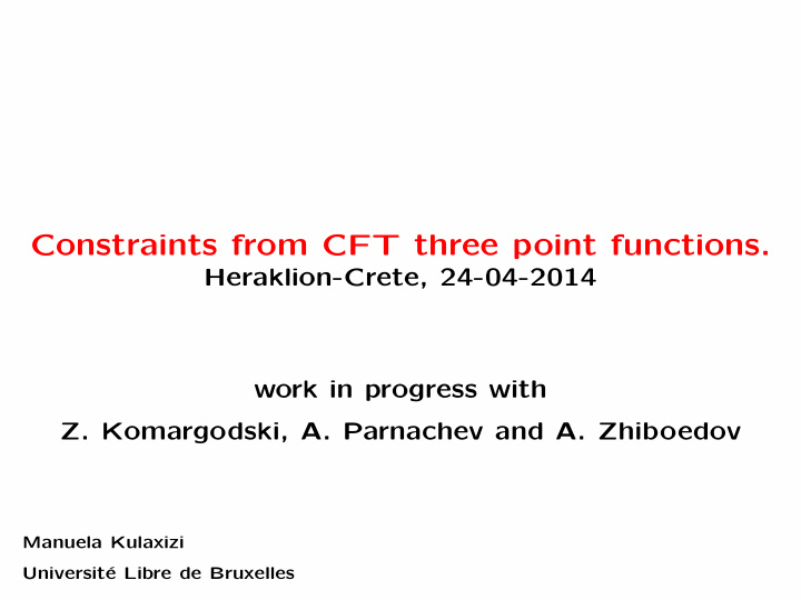 constraints from cft three point functions