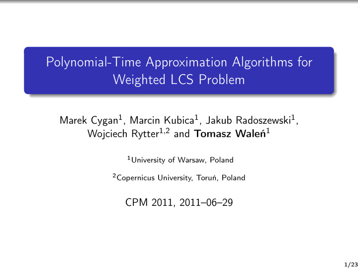 polynomial time approximation algorithms for weighted lcs