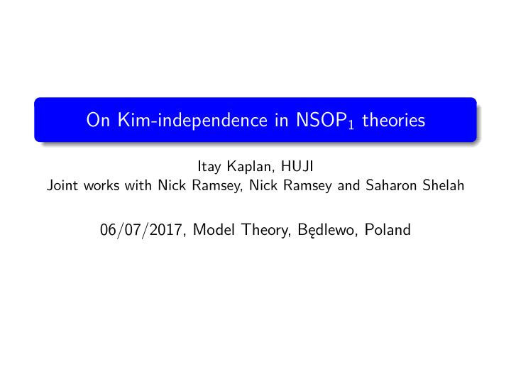 on kim independence in nsop 1 theories