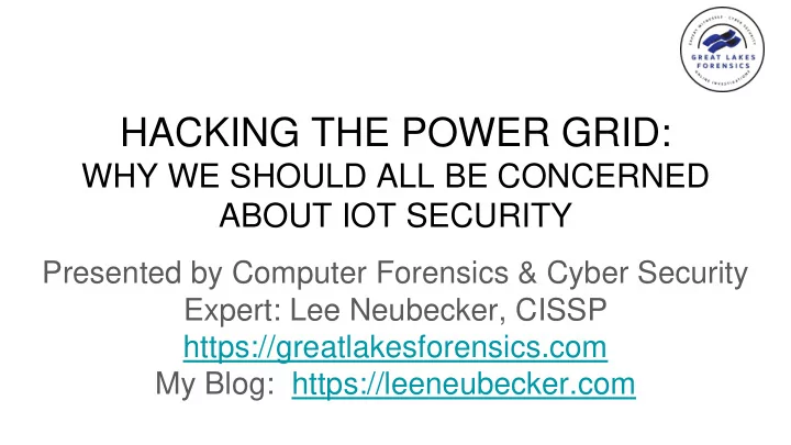 hacking the power grid