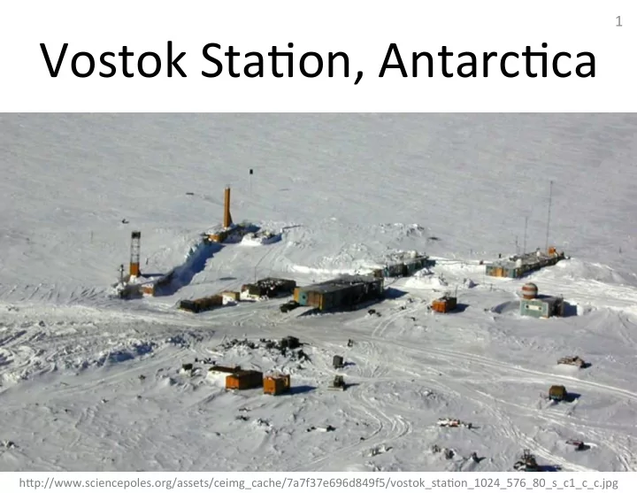 vostok sta on antarc ca
