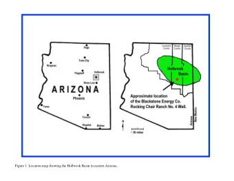 Figure 1. Location map showing the Holbrook Basin in eastern Arizona.  Figure 2. Map of northern