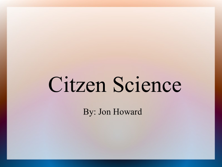 citzen science