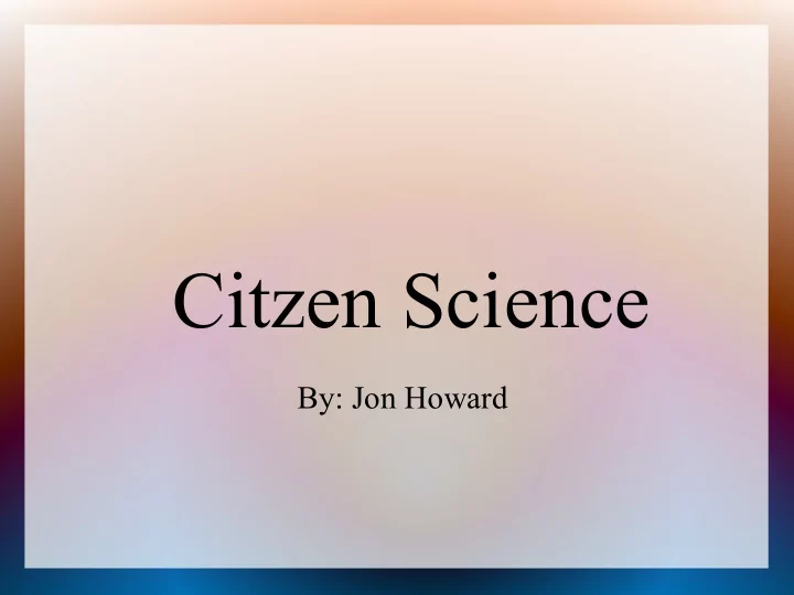 citzen science