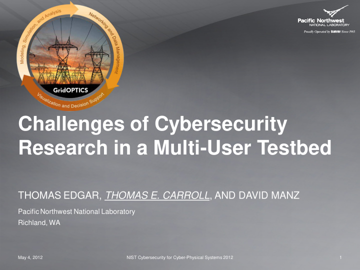 challenges of cybersecurity research in a multi user