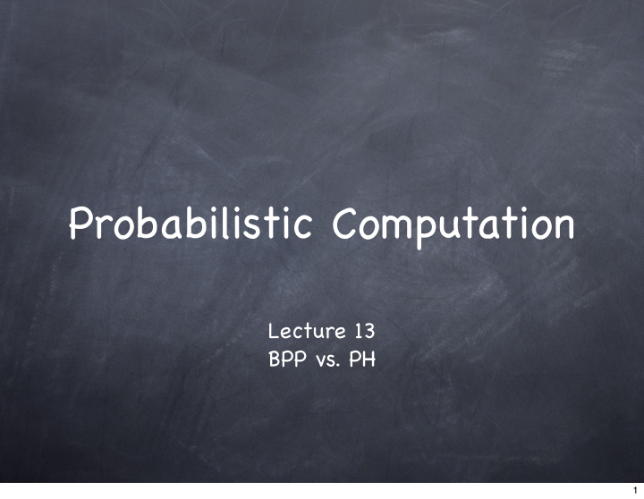 probabilistic computation