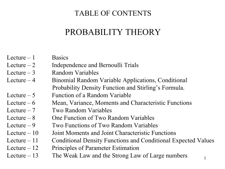 probability theory