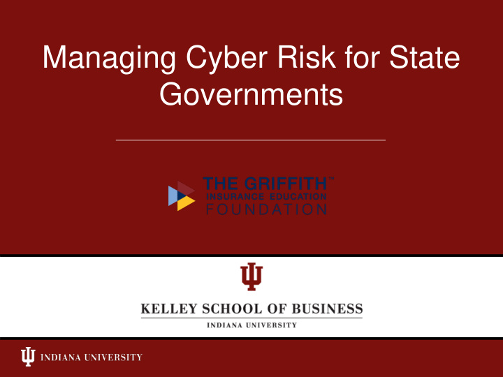 managing cyber risk for state governments iu