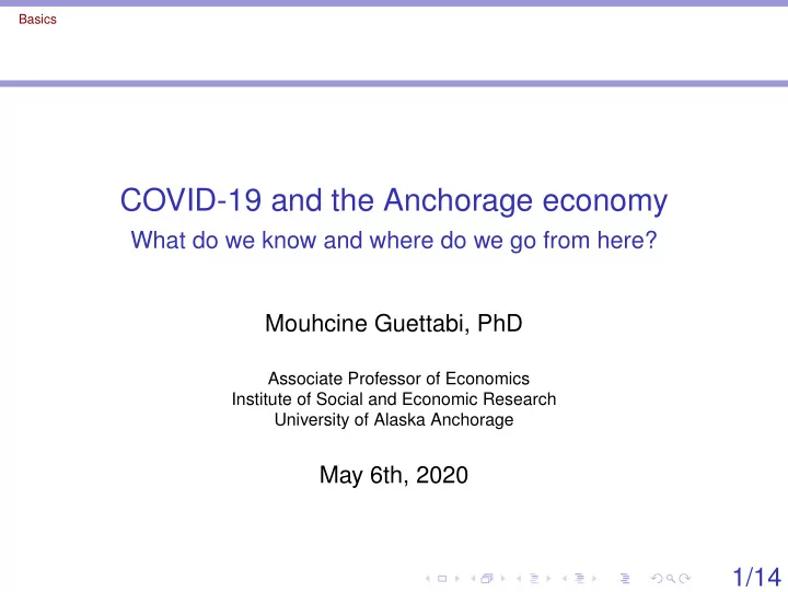 covid 19 and the anchorage economy