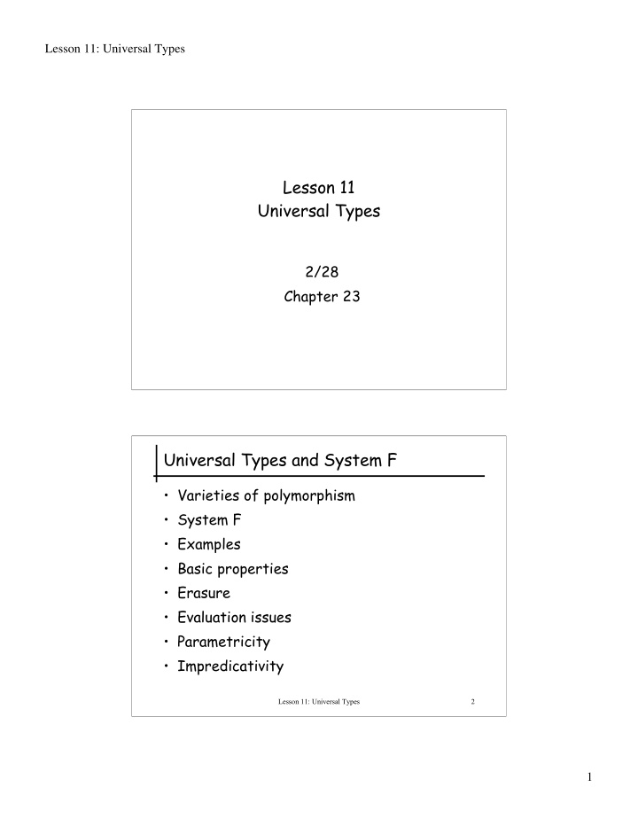 lesson 11 universal types