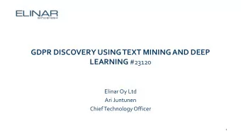 AGENDA  GDPR - what is the problem    Architecture    Solution components    Watson APIs