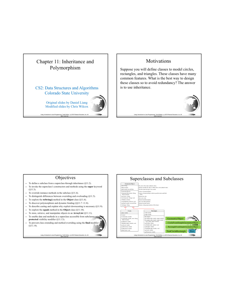 motivations chapter 11 inheritance and polymorphism