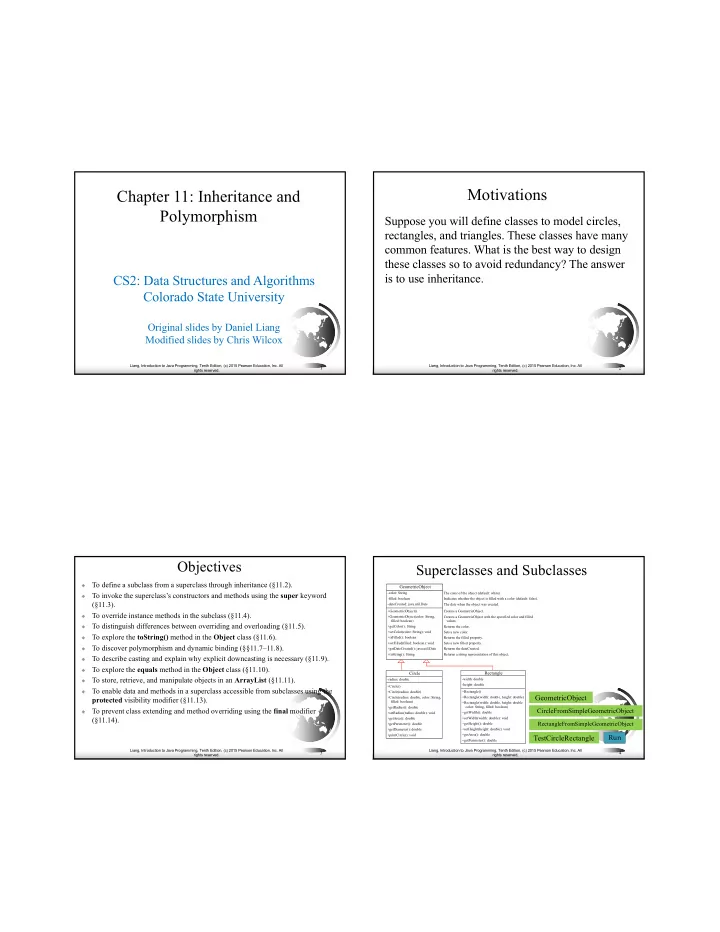 motivations chapter 11 inheritance and polymorphism