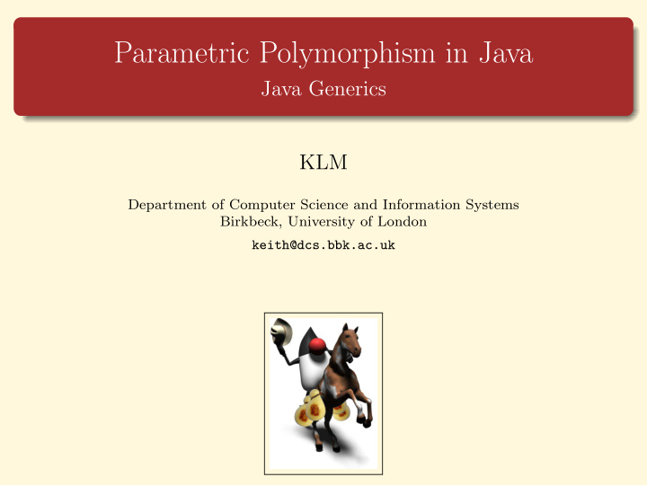 parametric polymorphism in java