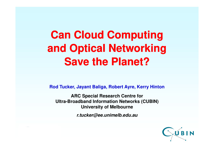can cloud computing can cloud computing and optical