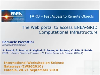 ENEA-GRID  ENEA, the Italian National agency for new technologies, Energy and sustainable economic