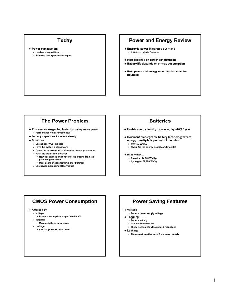 today power and energy review