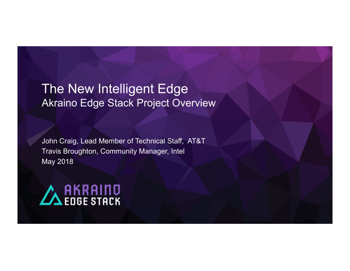 the new intelligent edge