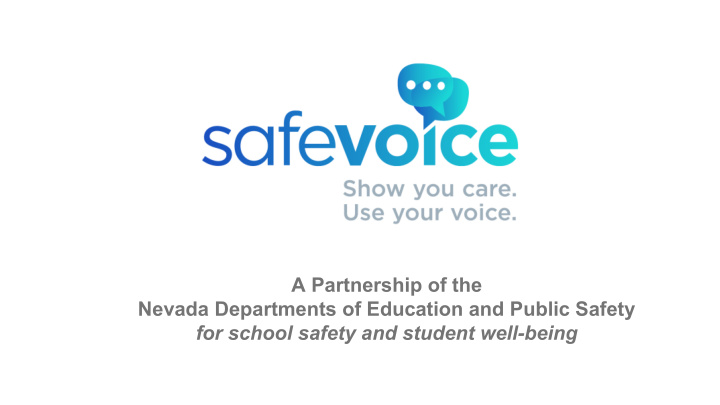 a partnership of the nevada departments of education and