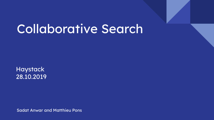 collaborative search