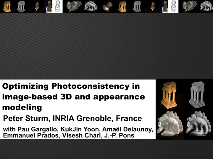 optimizing photoconsistency in image based 3d and