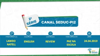 1  1)ACOLHIMENTO  2)CONTEXTUALIZAO  3)EXERCCIOS  4)TEXT STUDY  2  3  4  1) Completar com WHO,