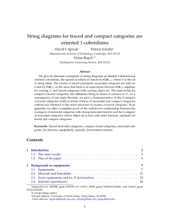 String diagrams for traced and compact categories are  oriented 1-cobordisms Patrick Schultz