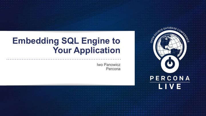 embedding sql engine to your application