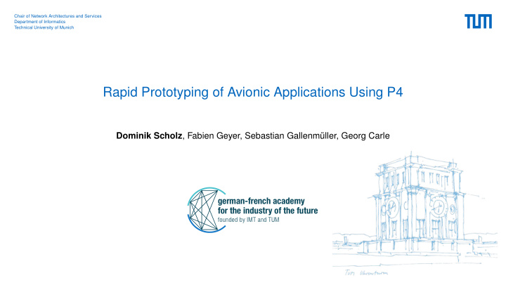 rapid prototyping of avionic applications using p4