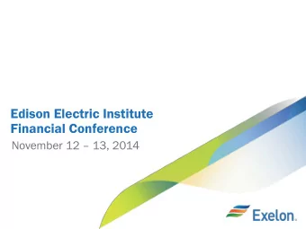 Edison Electric Institute  Financial Conference November 12  13, 2014  Cautionary Statements