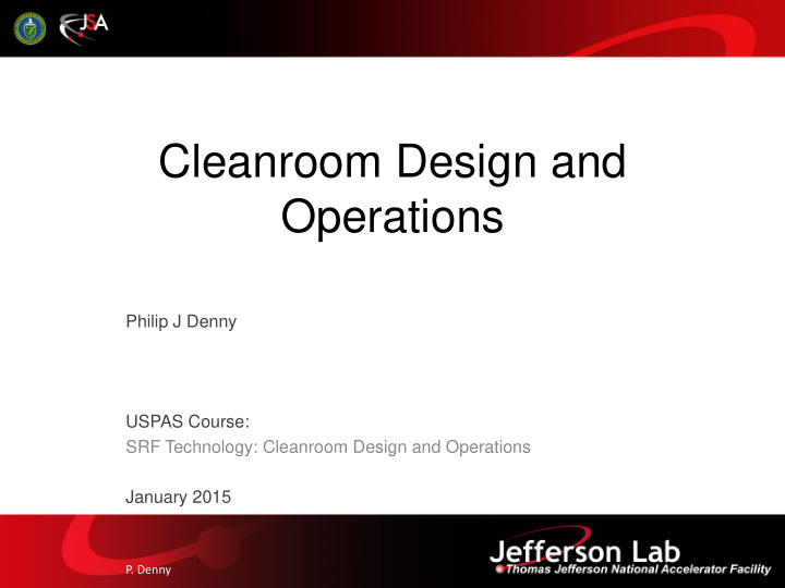 cleanroom design and operations