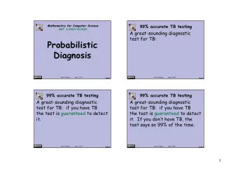 Probabilistic  Diagnosis  Albert R Meyer,  May 3, 2013  Albert R Meyer,  May 3, 2013  bayes.1
