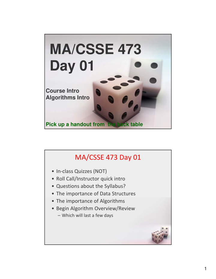 ma csse 473 day 01