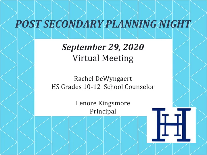 post secondary planning night